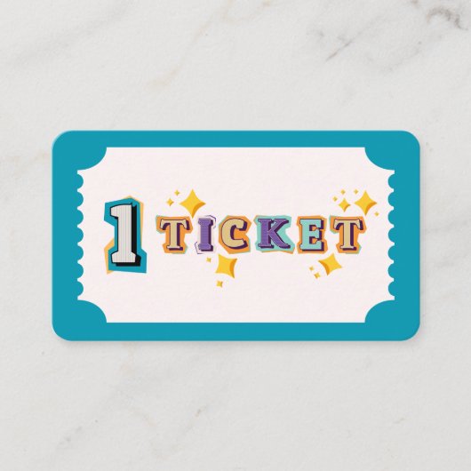 子供が良い行動のためにチケットに報酬を与える 名刺 (正面)