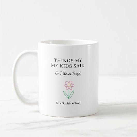 子供が言った面白い一言 日護センター スタッフ プレゼント コーヒーマグカップ (左)