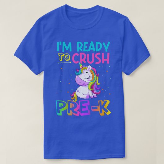 子供がPreK Unicornをクラッシュする準備ができている新学期ボー Tシャツ (デザイン正面)