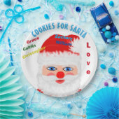 子供がSantaのCookieに名前を付ける ペーパープレート (パーティー)