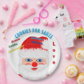 子供がSantaのCookieに名前を付ける ペーパープレート (パーティー)