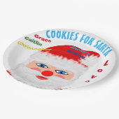 子供がSantaのCookieに名前を付ける ペーパープレート (アングル)