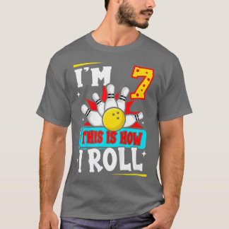 子供これが7歳の転が小さなボウルの私の方法 Tシャツ