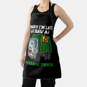 子供ごみトラックおもしろいの子供ごめんなさい私は見て遅い エプロン (インサイチュ)