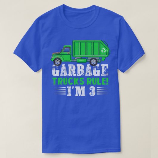 子供ごみトラックのルール私は3歳のごみT Tシャツ (デザイン正面)