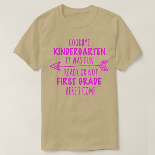 子供さよなら幼稚園おもしろい1年生のモミ Tシャツ (デザイン正面)