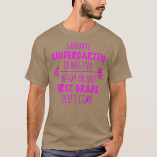 子供さよなら幼稚園おもしろい1年生のモミ Tシャツ