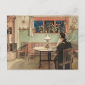 子供たちがカール・ラーソンによってベッドに行った時 シーズンポストカード (正面)