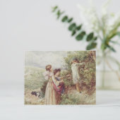 子供たちがブラックベリーを摘む, 19世紀 ポストカード (スタンド正面)