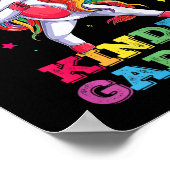 子供たちがユニコーンをダビング幼稚園のロック準備 ポスター (角)