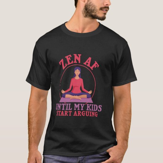 子供たちが口論し始めるまで禅モードのヨガママ Tシャツ (正面)