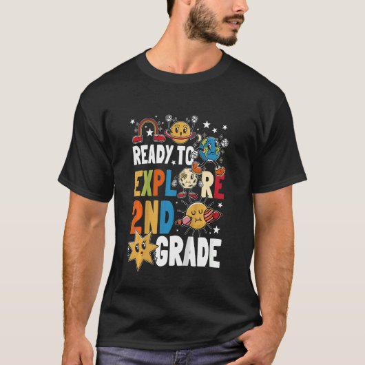 子供たちが学校に戻る2年生を探索する準備 Tシャツ (正面)
