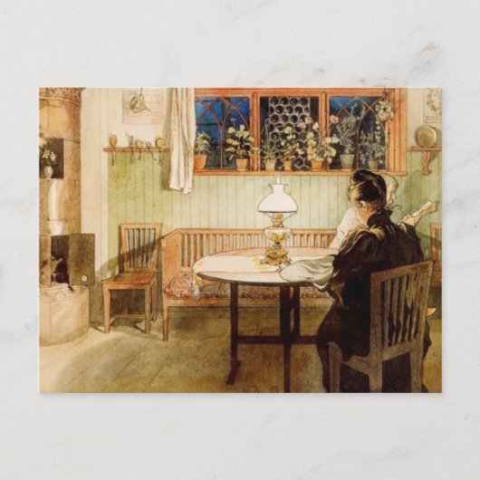 子供たちが寝た後 ポストカード (正面)