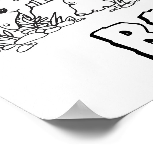 子供たちが恐竜のステゴサウルス名前をカスタムするでそれを着色 ポスター (角)