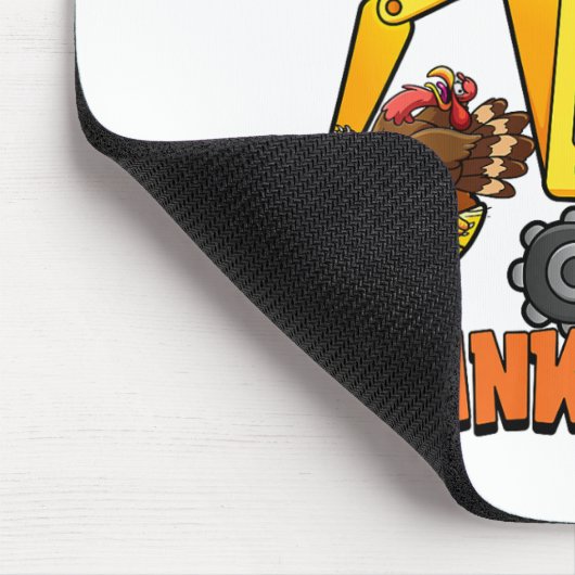 子供たちが感謝祭の日カッコいい掘削機のトルコ マウスパッド (コーナー)