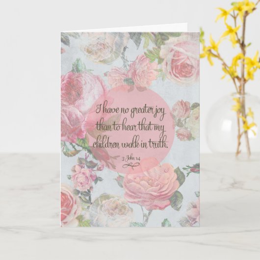 子供たちが真実の中を歩く – 母の日のカード カード (黄色い花)