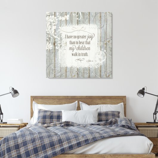 子供たちが真実の中を歩く – 3ヨハネ1:4 キャンバスプリント (インサイチュ (寝室))