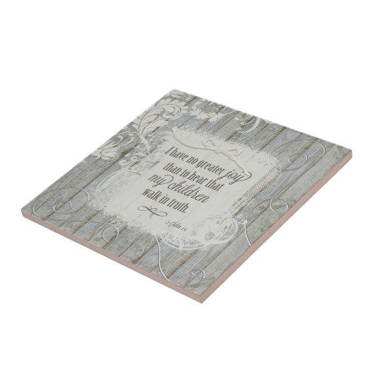 子供たちが真実の中を歩く – 3ヨハネ1:4 タイル (側面)