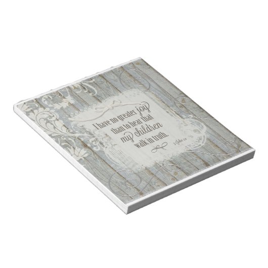 子供たちが真実の中を歩く – 3ヨハネ1:4 ノートパッド (アングル)