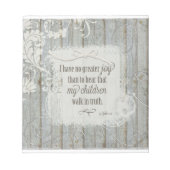 子供たちが真実の中を歩く – 3ヨハネ1:4 ノートパッド (正面)