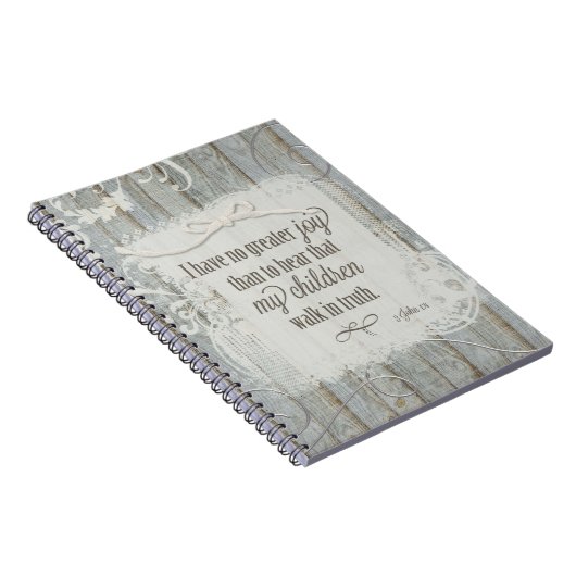 子供たちが真実の中を歩く – 3ヨハネ1:4 ノートブック (右側)