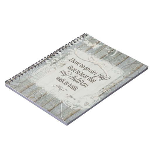 子供たちが真実の中を歩く – 3ヨハネ1:4 ノートブック (左側)