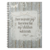 子供たちが真実の中を歩く – 3ヨハネ1:4 ノートブック (正面)