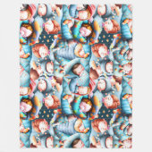 子供たちが眠る眠る眠る眠るパジャマパーティーおもしろい フリースブランケット (正面)