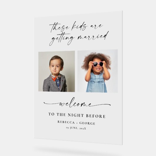 子供たちが結婚する前の夜 アクリルサイン (傾斜)