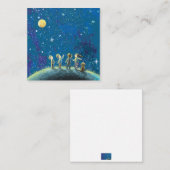 子供たちが見上げる夜空 ノートカード (正面/裏面)