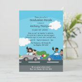 子供たちが通り過ぎる卒業パーティー 招待状 (スタンド正面)