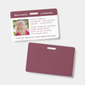 子供たちが運転免許証の自転車に乗る車を装う バッジ (正面＆裏面)