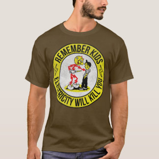 子供たちが電気を使ってヴィンテージを殺すのを覚える Tシャツ