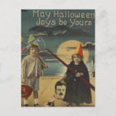 子供たちが頭のトリックまたは治療で首を切った ポストカード (正面)