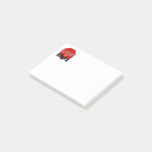 子供たちと一緒に横断歩行者を守る人と停止標識 ポストイット (アングル)