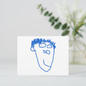 子供たちによって作られた!幸せなベビープレゼント5歳 ポストカード (スタンド正面)