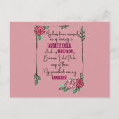 子供たちに一番愛している子がいるって言われた ポストカード (正面)