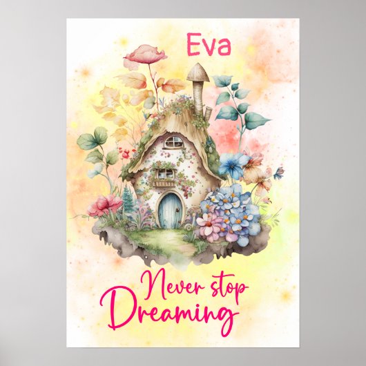 子供たちに夢を諦めないで 夢を追い続けようという子供向けのモチベーションを高める名言 ポスター (正面)