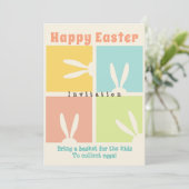 子供たちのために、イースターの卵を集めるための籠を持ってきて 招待状 (スタンド正面)