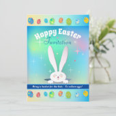 子供たちのために、イースターの卵を集めるための籠を持ってきて 招待状 (スタンド正面)