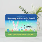 子供たちのために、イースターの卵を集めるための籠を持ってきて 招待状 (スタンド正面)