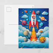 子供たちのための未来の宇宙飛行士の夢 シーズンポストカード (正面/裏面)