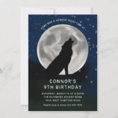 子供たちのオオカミの遠吠え ムーンパーティー 招待状 (正面)