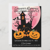 子供たちのカボチャハロウィンパーティー 招待状 (正面)