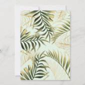 子供たちのグリーンハウス ゴールド ワイルド アニマル ジャングル パーティー 招待状 (裏面)