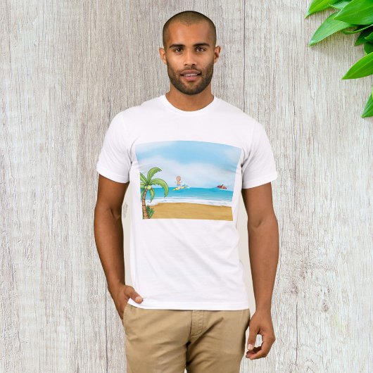 子供たちのサーフィン 熱帯ビーチの楽しさ 夏の海 Tシャツ