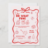 子供たちのジンジャーブレッド飾り付けパーティーへの招待 招待状 (正面)