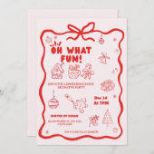 子供たちのジンジャーブレッド飾り付けパーティーへの招待 招待状 (正面/裏面)