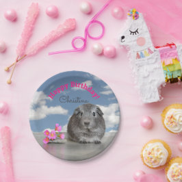 子供たちのハッピーバースデーパーティーギニアピグスカイ ペーパープレート