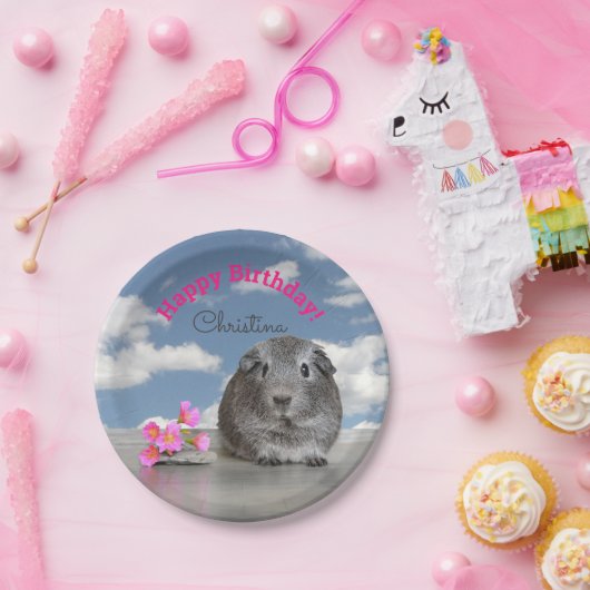 子供たちのハッピーバースデーパーティーギニアピグスカイ ペーパープレート (パーティー)